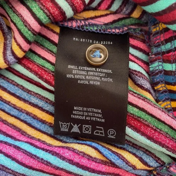 Maeve By Anthropology Multicolor V Neck Wrap Long Sleeve Top w/ Tie Size 4 Small - Picture 8 of 12